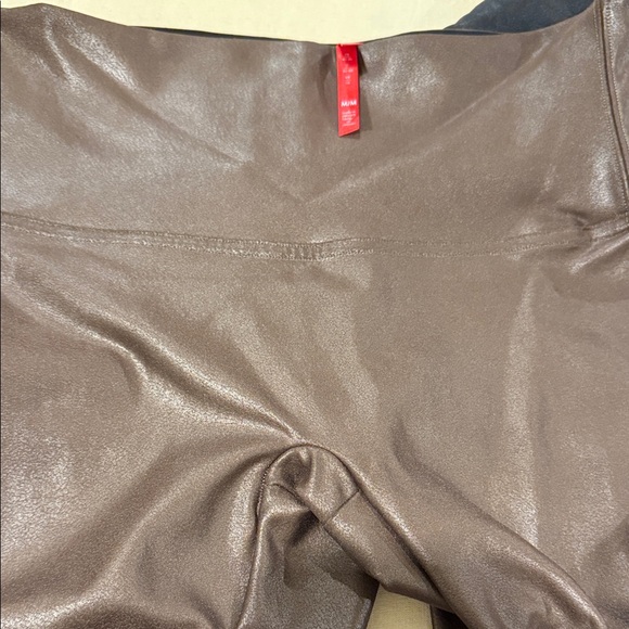 TWO pairs of SPANX Shiny (Brown and Black ) Leggings - Picture 4 of 6